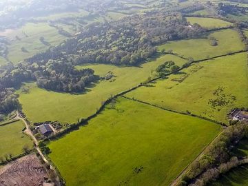 Aerial shot of the camping field
