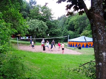 Volleyball and the circus tent