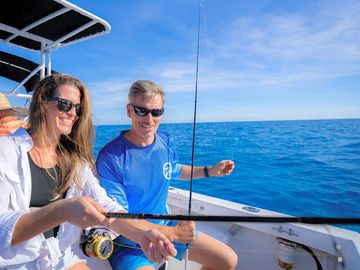 Couple fishing off of Big Pine Key