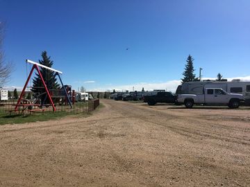 Two playgrounds on site