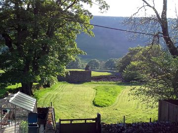 Looking down over the camping field