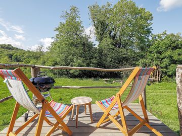 Yurt outside space and decking