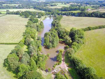 Aerial view of the lake