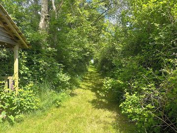 Walkway from drive to camping area.