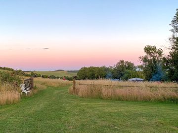 The site at sunrise