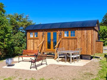 The front of the hut