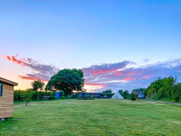 Sunrise over the field