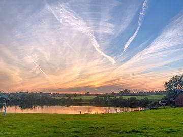 Visitor image of the lake at sunset