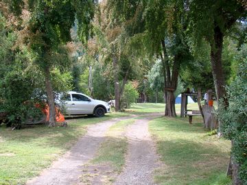 The road to the camping field