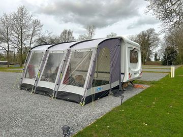 Hardstanding pitch with electric hook-up optional