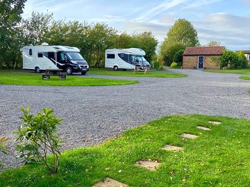 Hardstanding pitch with EHU