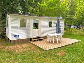 Static caravan exterior