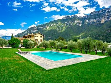 Swimming pool with mountain views