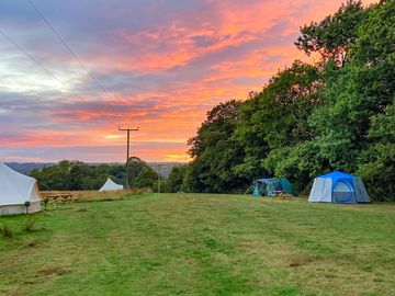 Campsite at sunset