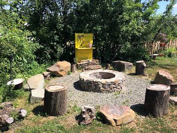 Barbecue and campfire area