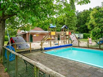 Swimming pool and playground