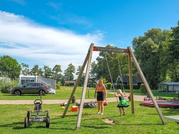 Playground with swings and ping-pong