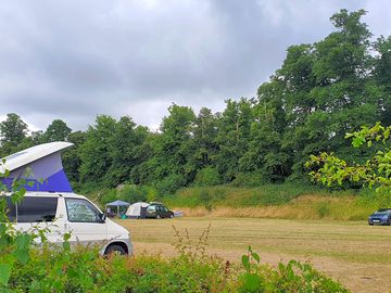 Camping in the lower meadow