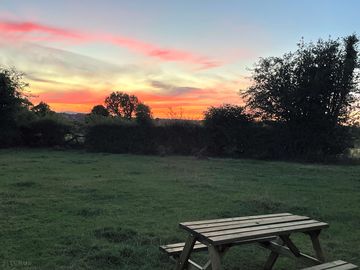 Sunset view from the pitch