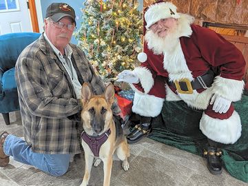 Santa visits in December