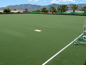 The bowling green on site