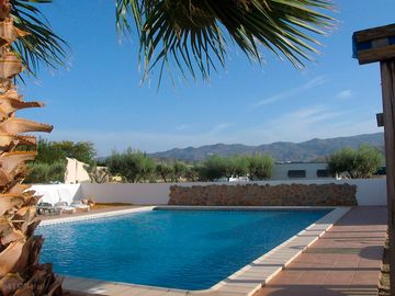 Swimming pool facing south