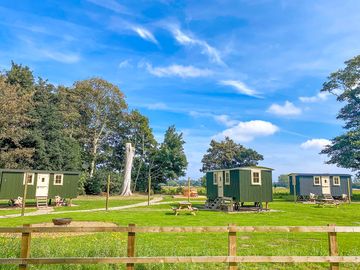 Huts on site