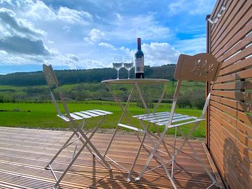 Stunning valley views from the decking