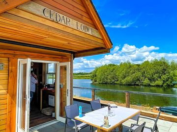 Patio overlooking the lake