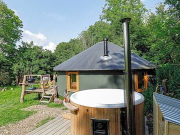 Yurt hot tub