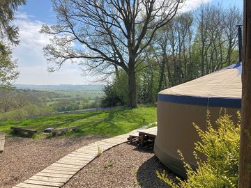 Yurt garden and view