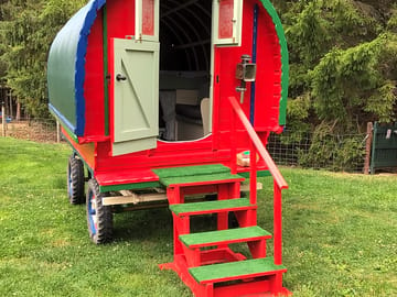 Rosie is an authentic travelling caravan with lots of character