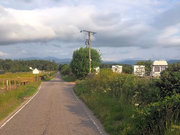 Looking towards ben wyvis with the site on the right.