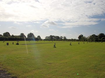 Spacious pitches with optional electric hook-ups