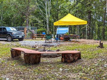 Benches around the firepit