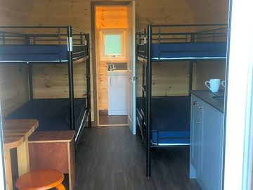 Two bunk beds