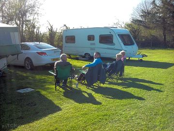 Guests relaxing and getting the last bit of sun