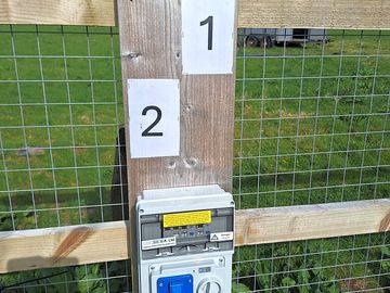 Pitches have individual ehu and water connections