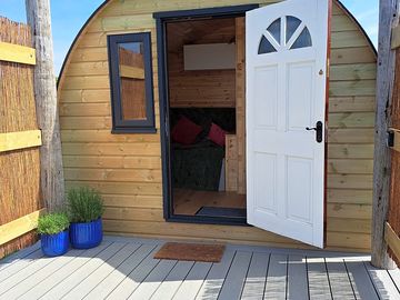 Entrance to the pod