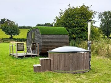 Wood fired hot tub for hire