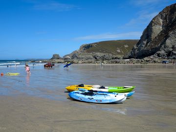 Kayak hire at trevaunance cove