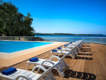 Swimming pool overlooking the beach