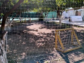 Football field and playground
