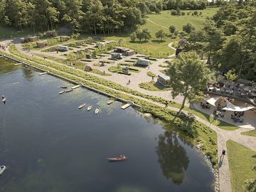 Aerial view of the pitch area