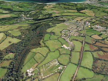 Aerial view of park and surrounding areas