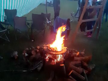 Fire pits off the ground allowed.