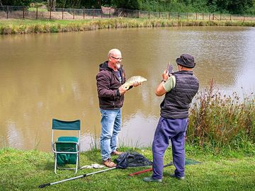 We have the lake stocked with carp for you to catch