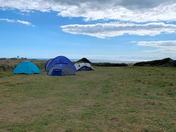 Faraway field, with the views out to sea