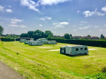 Spacious grass pitches