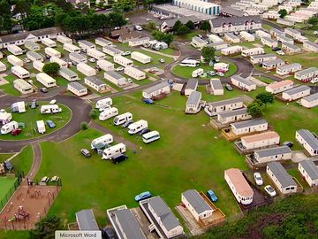 Ariel view of the touring pitches